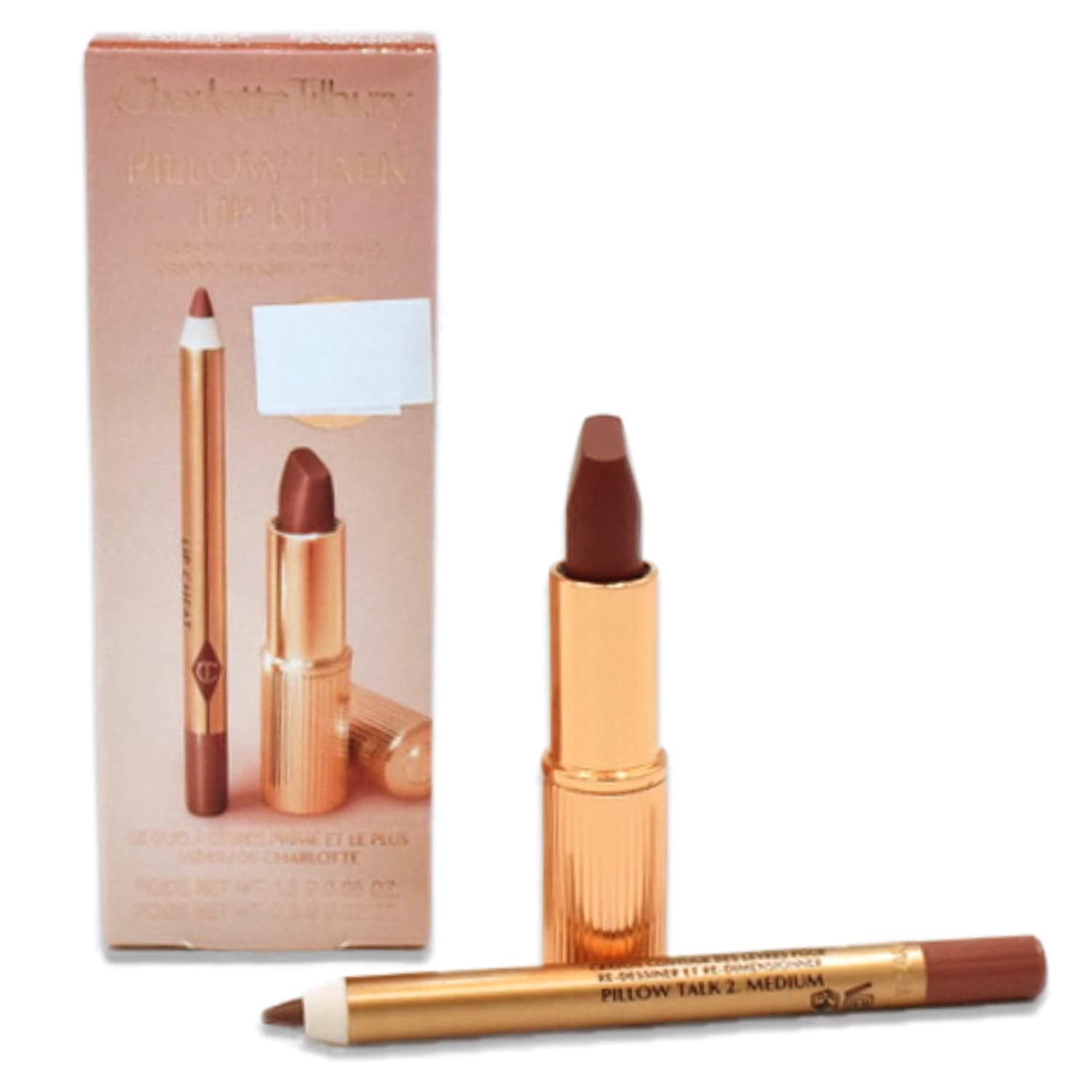 Charlotte Tilbury Pillow Talk Duo: Pillow Talk Medium - Travel Size Lip Duo Set, Lip Cheat Lip Liner And Matte Revolution Lipstick, Long Lasting