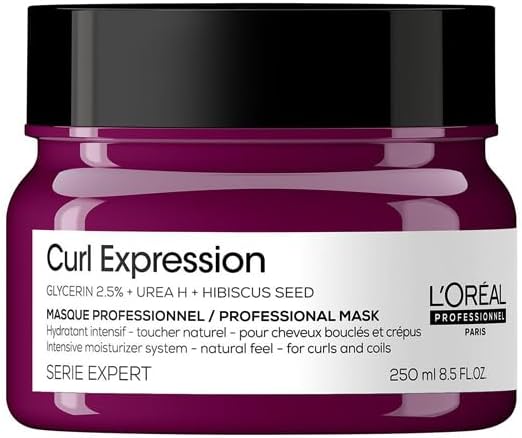 L'Oréal Professionnel | Reichhaltige, Feuchtigkeitsspendende Maske Für Lockiges, Lockiges Und Krauses Haar, Curl Expression, Serie Expert, 250 Ml