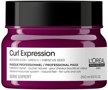 L'Oréal Professionnel | Reichhaltige, Feuchtigkeitsspendende Maske Für Lockiges, Lockiges Und Krauses Haar, Curl Expression, Serie Expert, 250 Ml