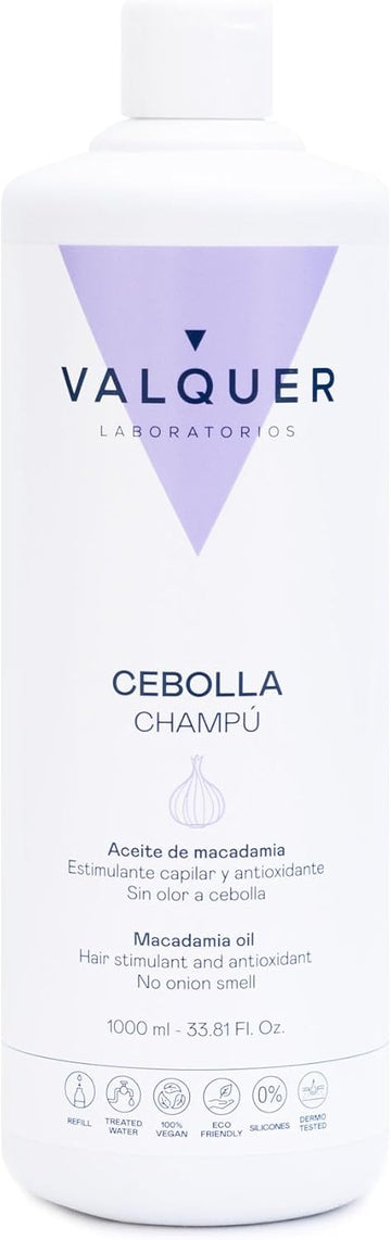 Valquer - Onion Shampoo. Effective In The Treatment Of Oily Hair, With Stimulant, Antioxidant And Purifying Activity. For All Types Of Hair - 500 Milliliters