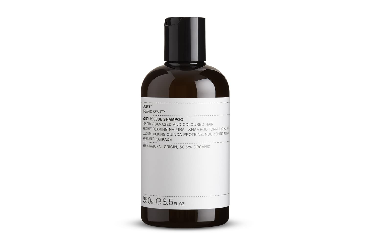 Evolve Organic Beauty - Natural Monoi Rescue Shampoo | Small Batch, Vegan Clean Beauty (8.5 Fl Oz | 250 Ml) Packaging May Vary