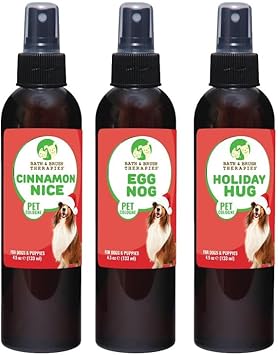 Bath & Brush Therapies® Pet Cologne Cinnamon Nice For Dogs 12.5 Oz | Long-Lasting Odor Eliminator | Paraben-Free | Biodegradable & Non-Toxic | Made In Usa