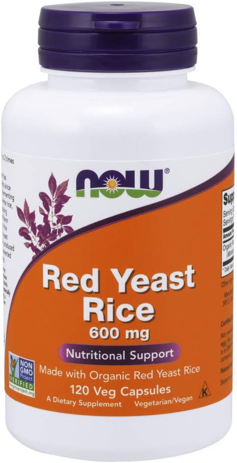 Now Foods Red Yeast Rice 600 Milligrams, 120 Veggie Caps