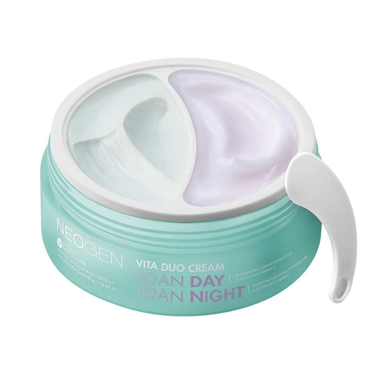 Neogen X Joan Kim Vita Duo Cream Joan Day & Joan Night (100 G / 3.52 Oz) – Brightening & Hydrating & Soothing Day And Night Cream With Vitamin C, Green Tea And Lavender – Korean Skin Care