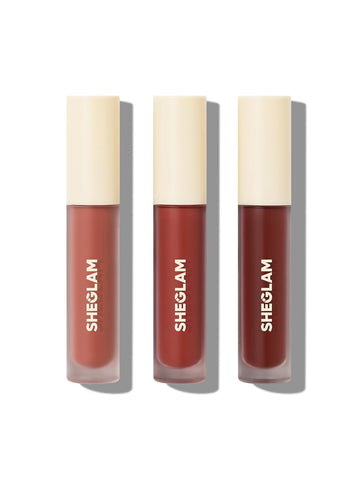 Sheglam Matte Allure 3 Pcs Mini Liquid Lipstick Set Nourishing Sunflower Oil Reduce Lip Fine Lines Long Lasting Travel Liquid Lip Stick - Private Tour