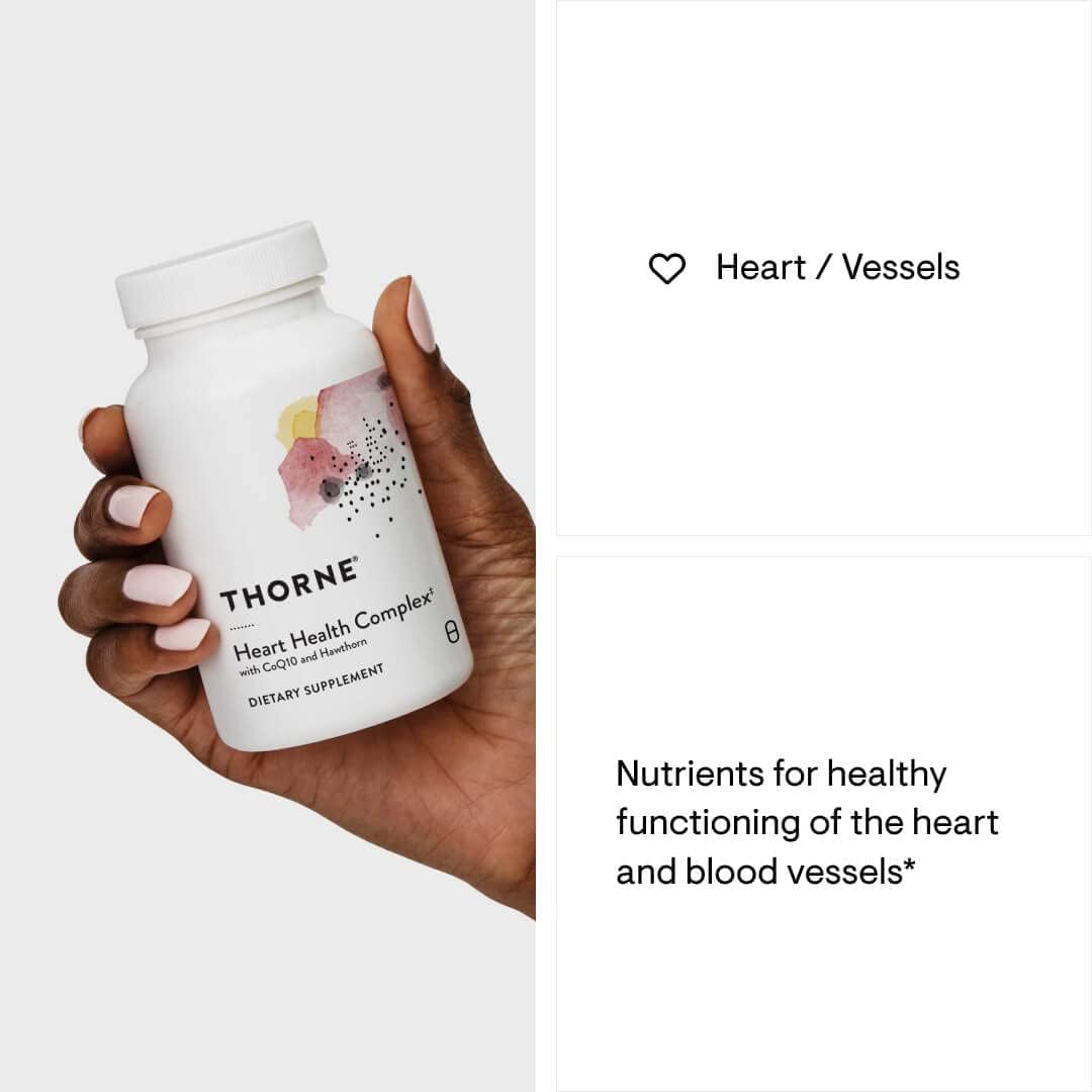 THORNE Heart Health Complex - with CoQ10, Taurine and Hawthorn - Coenzyme Q10 Supplement with Minerals, Amino Acids, and Botanicals - 90 Capsules : Health & Household