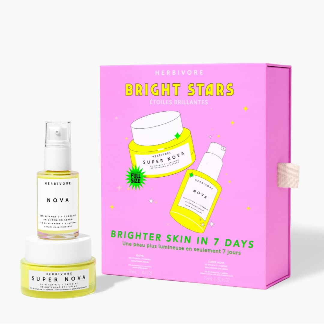 Herbivore Bright Stars Brightening Set - Vitamin C Brightening Serum + Eye Cream