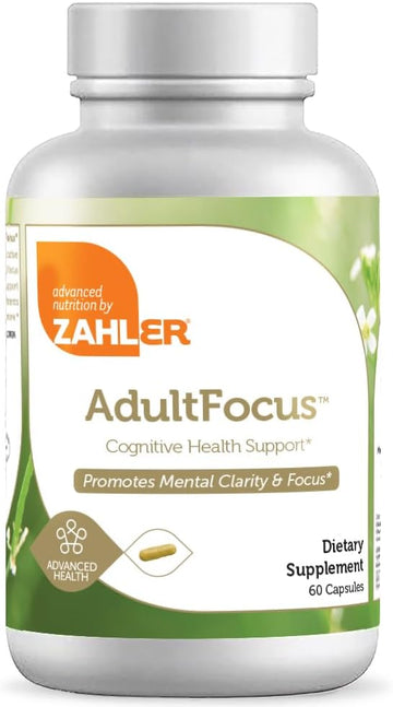 Zahler Adultfocus, Advanced Formula To Support Focus And Concentration, Certified Kosher, 60 Capsules