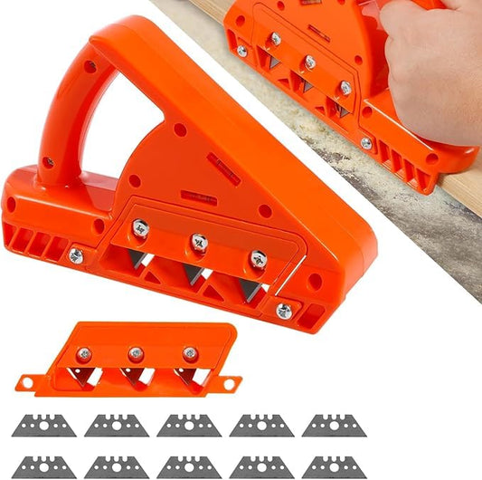 Plasterboard Fast Cutter – Drywall Chamfer Tool with 10 Blades | Precise 45° & 60° Edge Planer for Gypsum Board & Woodworking