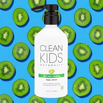Gabriel Cosmetics Clean Kids Naturally Kiwi Soap, 16 Oz, Ewg Verified (1) : Beauty & Personal Care