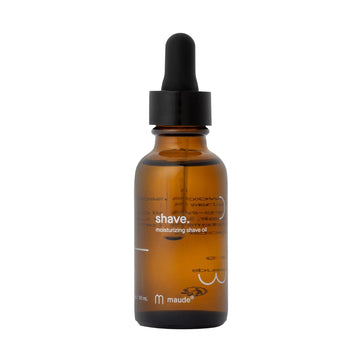 Maude Shave - Moisturizing Shave Oil For Hair Removal & Body Care - For Sensitive Areas, Legs, Underarms & Face - Made With Almond & Jojoba Oil + Light Cedarwood Scent (1 Oz)