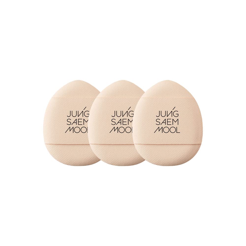 Jungsaemmool Official Skinny Tap Puff (3Pcs) | Finger Puff | Mini Makeup Puff | Korean Makeup Artist Brand