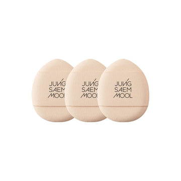 Jungsaemmool Official Skinny Tap Puff (3Pcs) | Finger Puff | Mini Makeup Puff | Korean Makeup Artist Brand