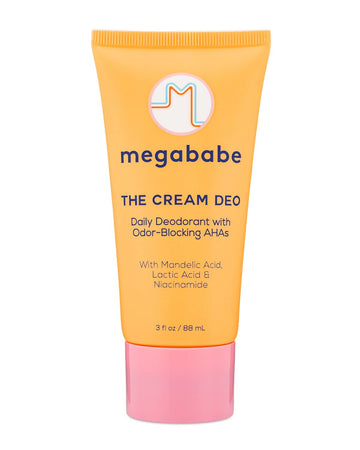 Megababe Daily Deodorant - The Cream Deo With Odor-Blocking Ahas | Treats & Prevents Ingrown Hair | Aluminum-Free, All Natural | Free From Parabens, Sulfates & Phthalates | 3 Fl Oz