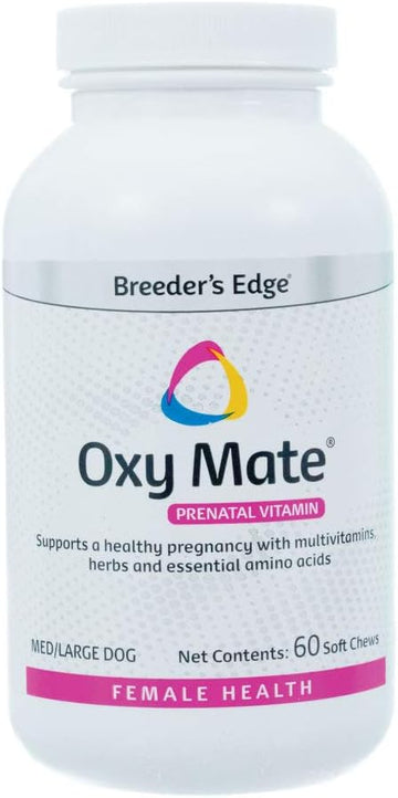 Breeder's Edge Oxy Mate- Prenatal Supplement- for Medium & Large Dogs- 60ct Soft Chews