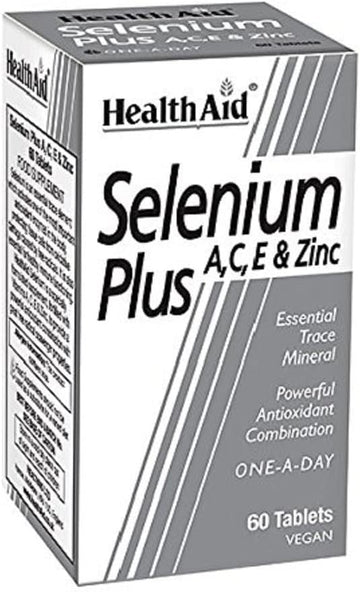Health Aid Selenium Plus (Vitamins A, C, E & Zinc) 60 Tablets