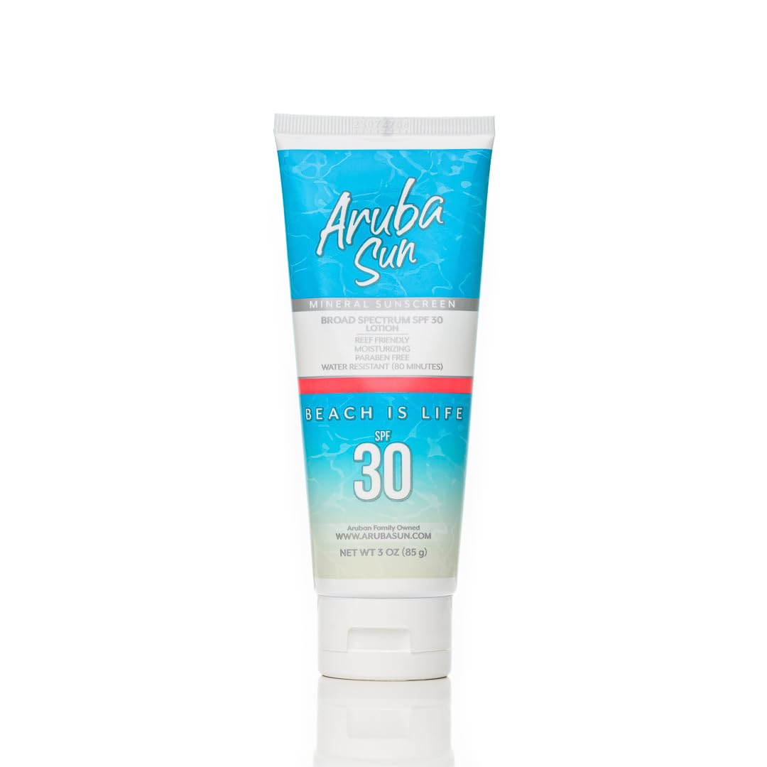 Reef Friendly, Spf 30 Mineral Sunscreen, Moisturizer For Face, 3 Oz, Water Resistant Up To 80 Minutes, (Chemical-Free), Broad Spectrum Protection With Titanium Dioxide & Zinc Oxide