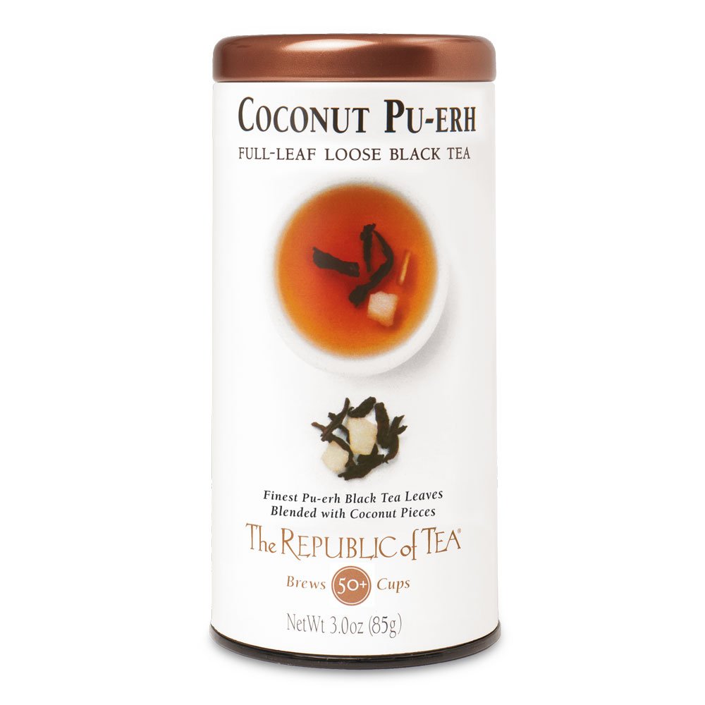 The Republic Of Tea Black Full-Leaf Loose Tea (Coconut Pu-Erh Black, 3 Oz)