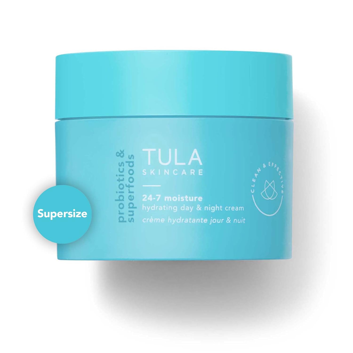 Tula Skin Care 24-7 Hydrating Day & Night Cream - Supersize, Anti-Aging Moisturizer For Face, Contains Watermelon & Blueberry Extract, 3.4 Oz