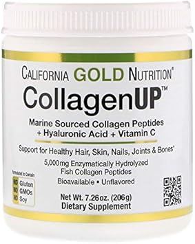 Collagen Peptides Powder With Hyaluronic Acid, Support For Healthy Hair, Skin, Nails, Joints And Bones, Non-Gmo, Gluten And Dairy Free, Unflavored, 7.26 Oz, Fish Sourced, Pack Of 2