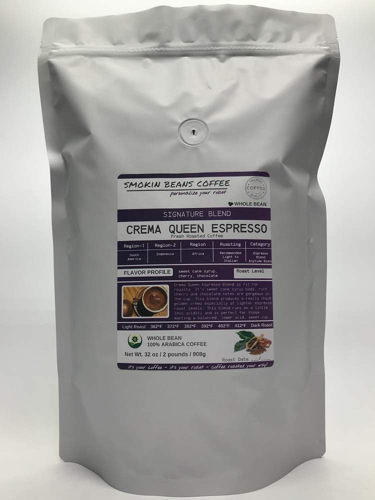 Crema Queen Espresso (Fresh Roasted Coffee) Signature Blend Roasted-To-Order Daily Medium Roast Whole Bean We Can Grind Or Provide Lighter Or Darker Roast Upon Request Message At Checkout