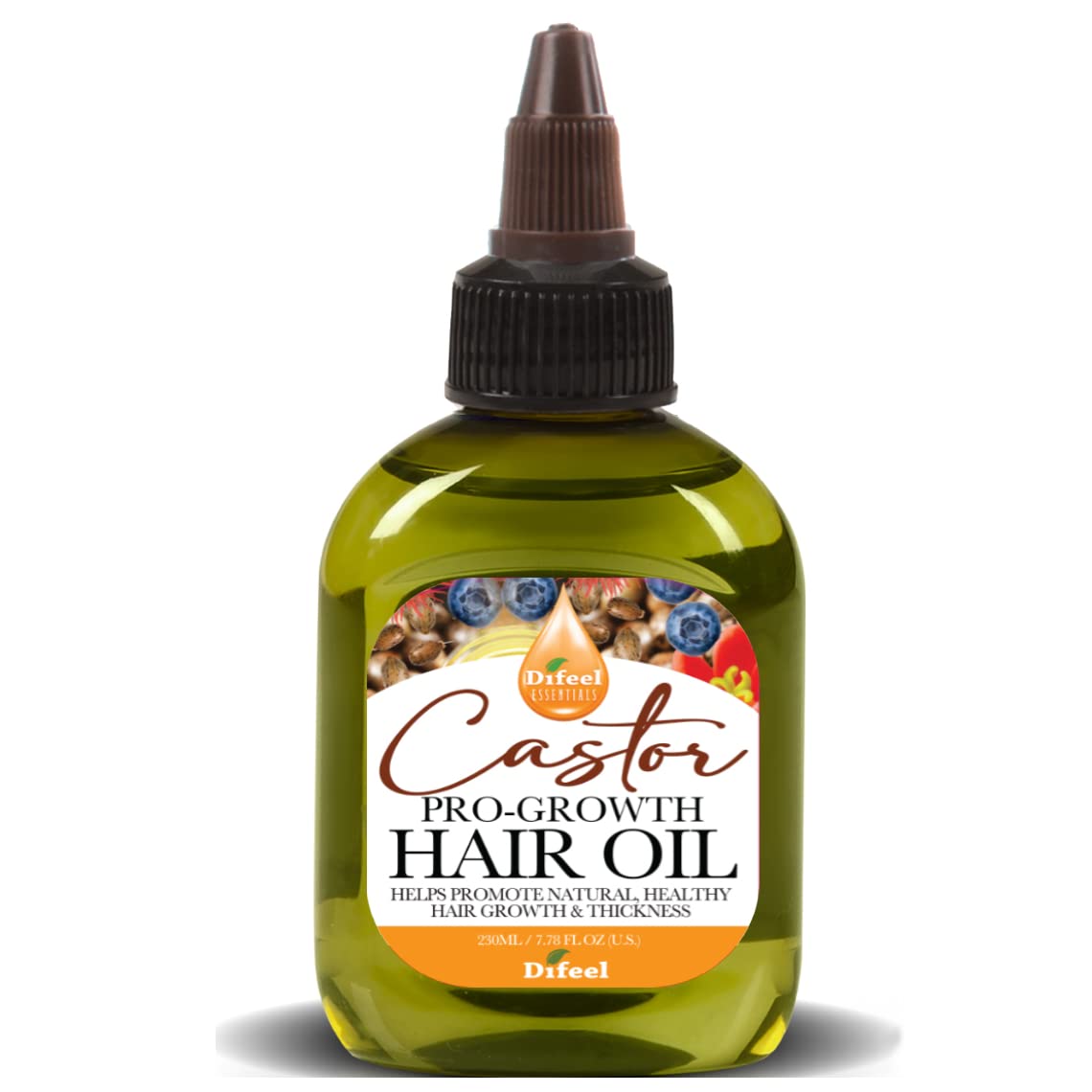 Difeel Essentials Pro-Growth Castor Hair Oil 2.5 Oz. - Natural Castor Oil For Hair Growth Made With 100% Natural Essential Oil