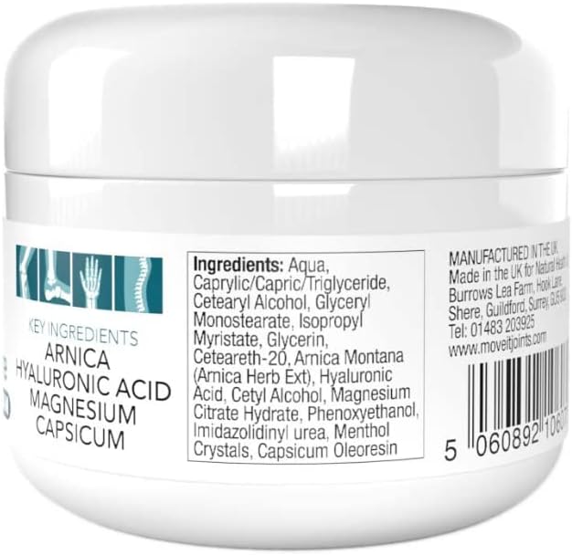 Moveit Joint Care Cream – with Arnica, Capsicum & Magnesium – Eases Stiff Joints & Sore Muscles – Non-Greasy Formula – 100ml : Amazon.co.uk: Health & Personal Care