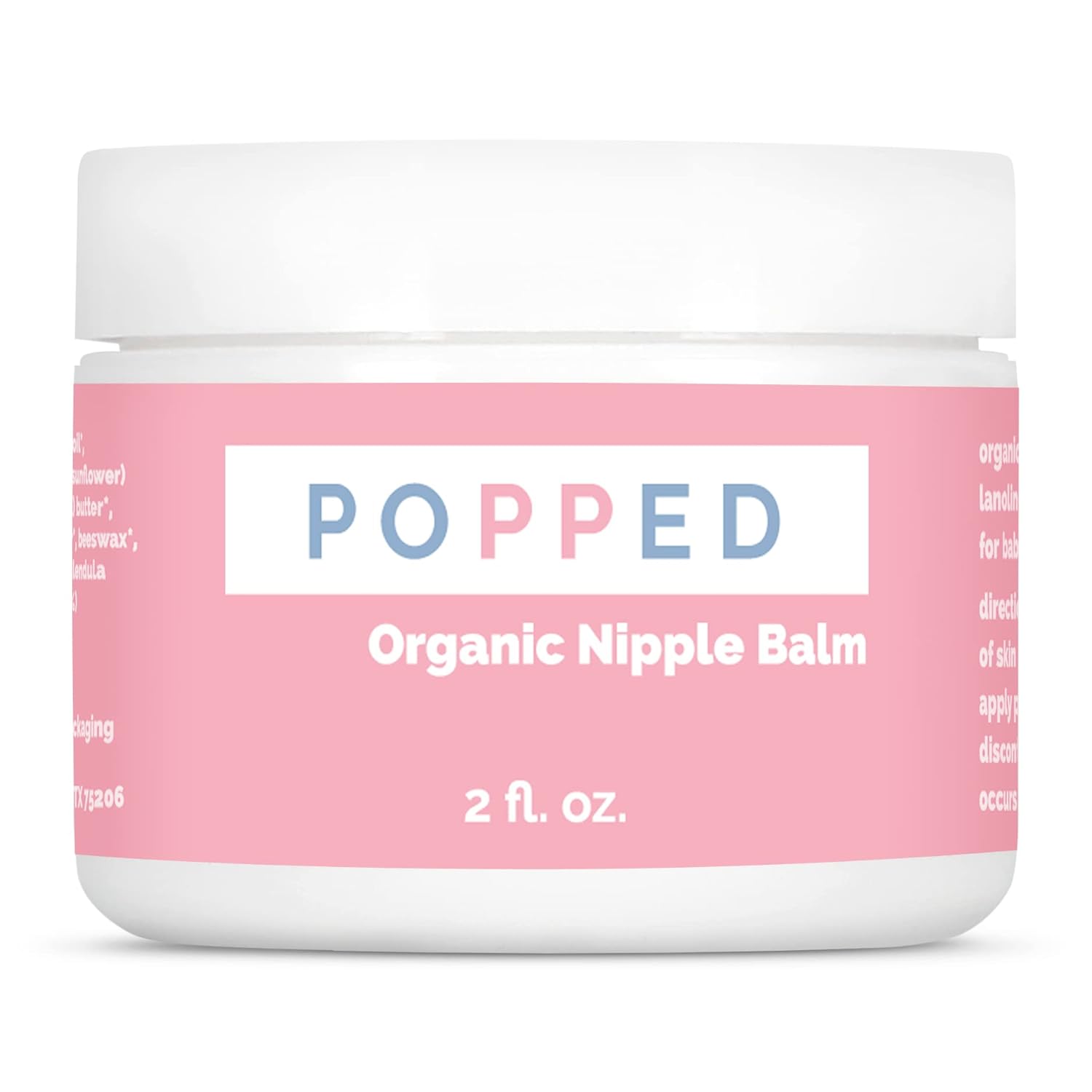 Organic Nipple Butter | Made in the USA | Moisturizing Nipple Cream for Sore, Dry, and Cracked Nipples | Postpartum Essential Balm for Breastfeeding, Nursing (2 fl oz)