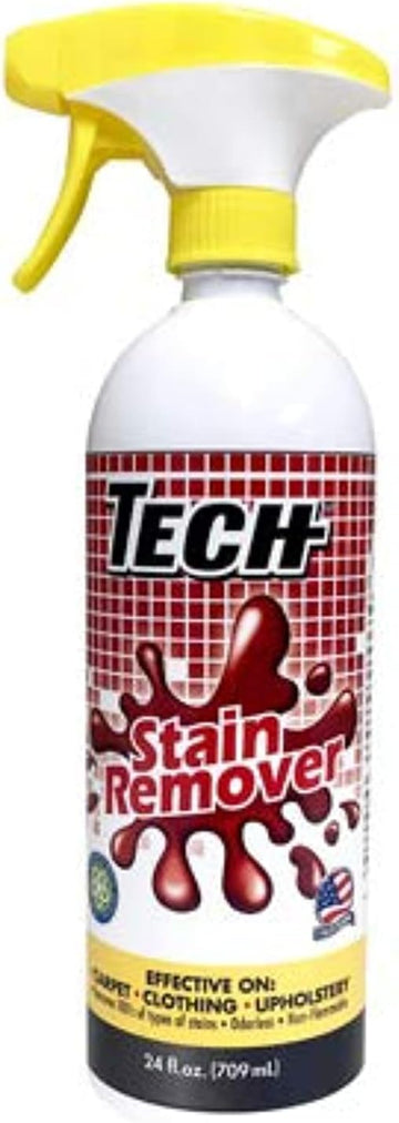 TECH Stain Remover, 24 oz Spray Bottle, 1 Pack, for Carpet, Clothes, Upholstery, and Other Fabrics