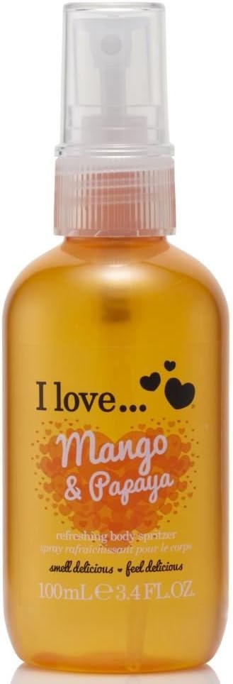 I Love Originals Mango & Papaya Body Spritzer, Formulated With Natural Fruit Extracts to Keep You Cool & Fragranced, Travel-Size Essential Providing On-The-Go Refreshment, Vegan-Friendly - 100ml : Amazon.co.uk: Beauty