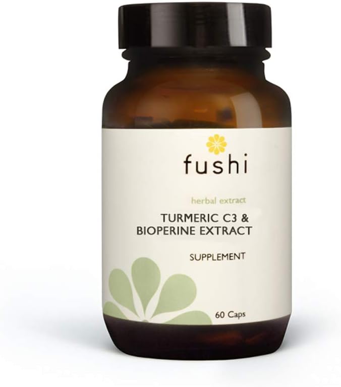 Fushi Turmeric C3 & BioPerine Extract High Strength, 60 Caps | 500 mg High Strength | Fresh-Ground | Min 95% Curcuminoids |Wholefood | Ethical & Vegan Society Approved | Manufactured in the UK : Amazon.co.uk: Health & Personal Care