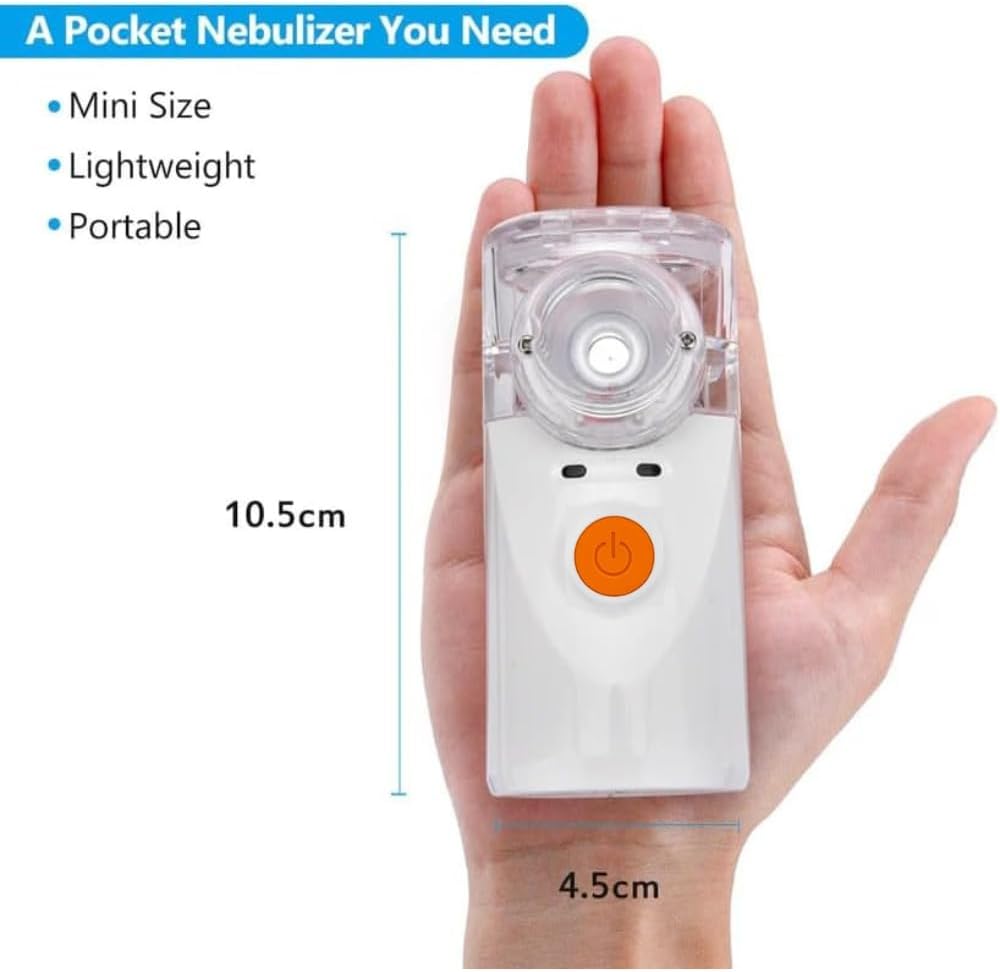Nebuliser Machine For Adults Rechargeable Nebuliser Mask Portable Design, Handheld Mesh Nebuliser For Adults & Kids Easy To Use & Clean, Suit For Home & Travel (Assorted Colour)
