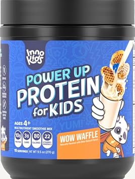 Innosupps Power Up Protein For Kids Wow Waffle Flavor: Delicious Whey Nutrition, Parent-Approved, No Artificial Additives