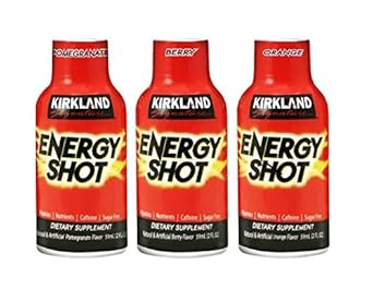 Kirkland Signature Energy Shot (48 Count), "24 Berry, 12 Pomegranate, & 12 Orange, 2   each, 48 Count (Pack of 1)