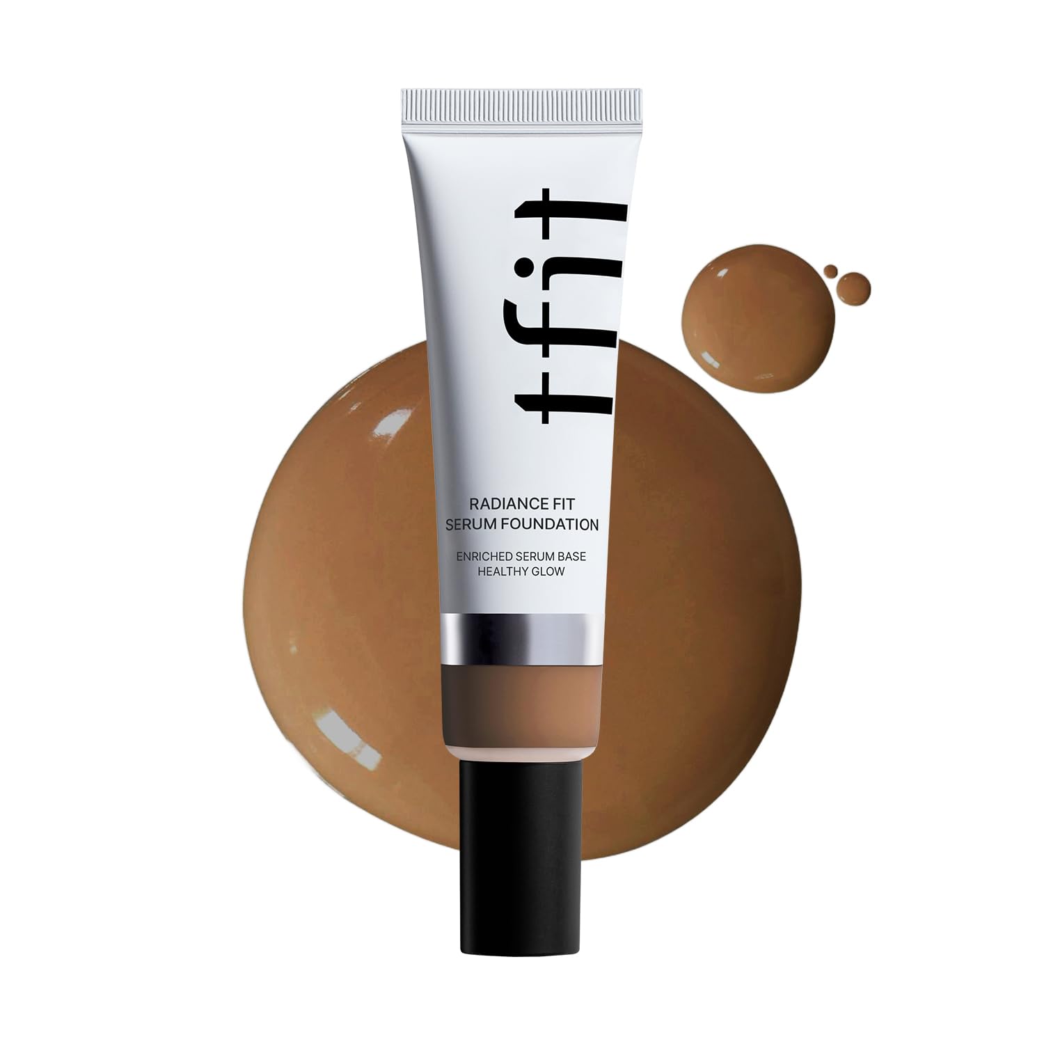Radiance Fit Serum Foundation - Flawless Coverage, Dewy Finish, Long-Lasting, Lightweight, Korean Makeup,1.05 Oz. (W08 Tan, 1.05 Oz.)