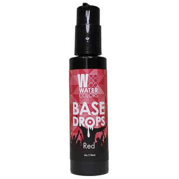 Watercolors Base Drops, Water-Based Formula With Nano-Pigments For Ultimate Versatility In Fashion Color Maintenance (Red)