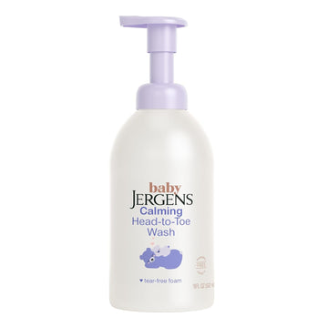 Jergens Baby Calming Head To Toe Foaming Wash, Baby Shampoo And Body Wash, Shampoo Tear Free, Kids Foaming Body Wash, 18 Fl Oz