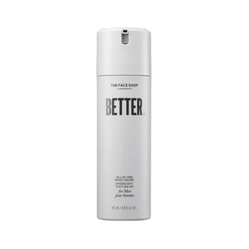 The Face Shop Better All-In-One Men Daily Face Moisturizer, Aftershave With Hyaluronic Acid & Niacinamide, Lightweight, Non-Sticky Formula, Hydrates & Soothes Post-Shave Irritation, Korean Skin Care