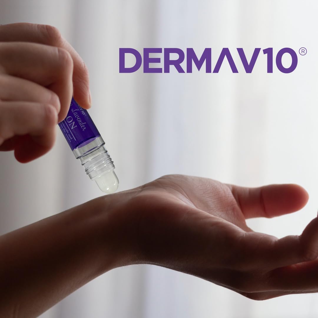 Healthpoint Derma V10 Lavender Roll On, Lavender Oil, Chamomile And Rosemary Extract To Promote Peaceful And Restful Night Sleep, Aids In Calming And Relaxing The Mind And Body, Vegan Friendly