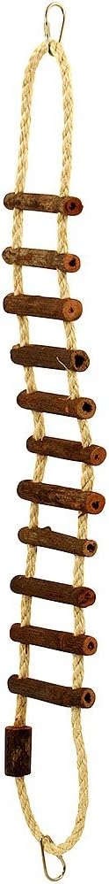 Natural Log Ladder Bridge Parrot Toy - Large African Greys Conures Amazons :Pet Supplies