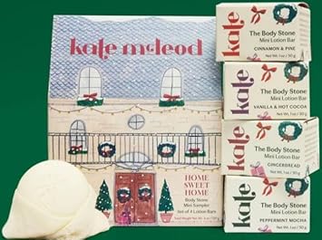 Kate Mcleod Holiday Body Stone Mini Sampler (Set Of 4 X 1 Oz Lotion Bars) : Beauty & Personal Care
