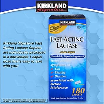 Kirkland Signature Fast Acting Lactase Enzyme 180 Count