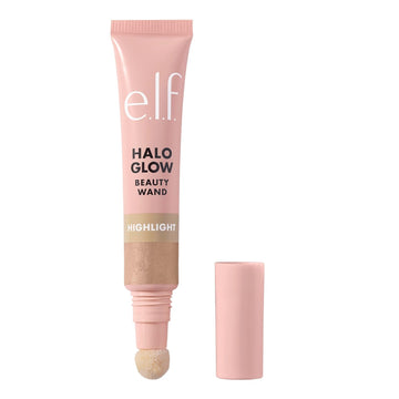 E.L.F. Halo Glow Highlight Beauty Wand, Liquid Highlighter Wand For Luminous, Glowing Skin, Buildable Formula, Vegan & Cruelty-Free