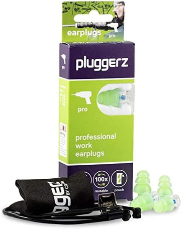 Pluggerz Earplugs Pro - 2 Pairs (S/M M/L) - Reusable - Soft & Comfortable - Filtered - 24 Db - Diy - Protection Against Noise - Professional - Prevents Ear Pain
