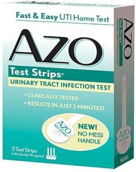 AZO Urinary Tract Infection Test Strips, MegaQuantity Pack of 3 (9 Count Total) : Health & Household