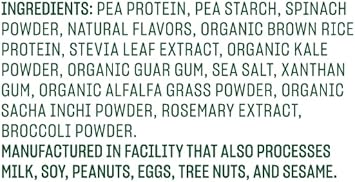 Vega Protein And Greens Protein Powder, Vanilla - 20G Plant Based Protein Plus Veggies, Vegan, Non Gmo, Pea Protein For Women And Men, 1.7 Lbs (Packaging May Vary)