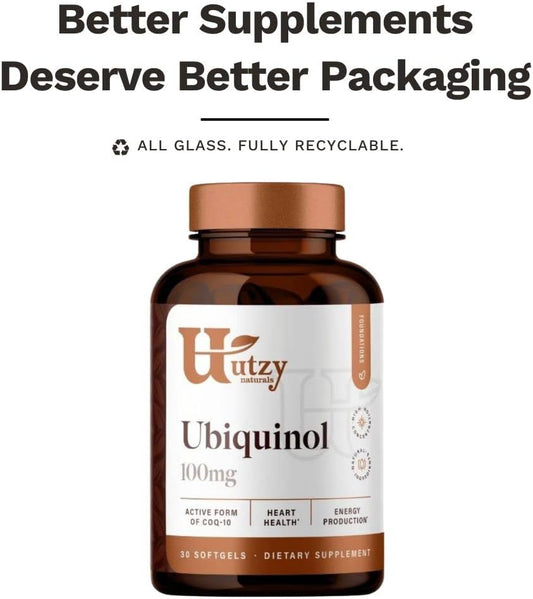 Ubiquinol | 100Mg | High Absorption Patented Coq-10 (Kaneka®) | Heart Health & Energy Support | Made In Usa | 30 Softgels