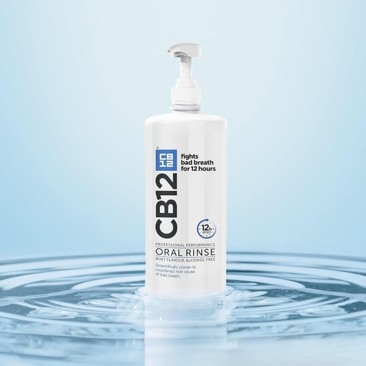 CB12 Mint Menthol Mouthwash, Enamel Strengthening, Pleasant Breath For 12 Hours, 1L