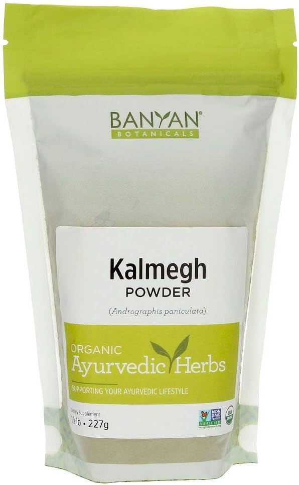 Banyan Botanicals Organic Kalmegh Powder - Andrographis paniculata - 1/2  - Bitter Herb for Immune Health and Respiratory Support*- Non-GMO Sustainably Sourced No Additives or Fillers Vegan