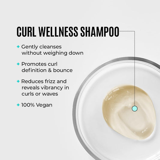 Malibu C Curl Wellness Shampoo - Cleansing Shampoo For Curly Hair To Promote Bounce & Curl Definition - Hair Care For Natural Curls, Textured Hair, And Perms